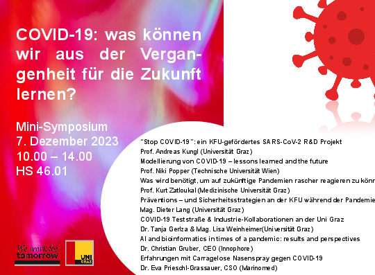Mini Symposium Mini Symposium am 07.12.2023 - Institut für Pharmazeutische Wissenschaften